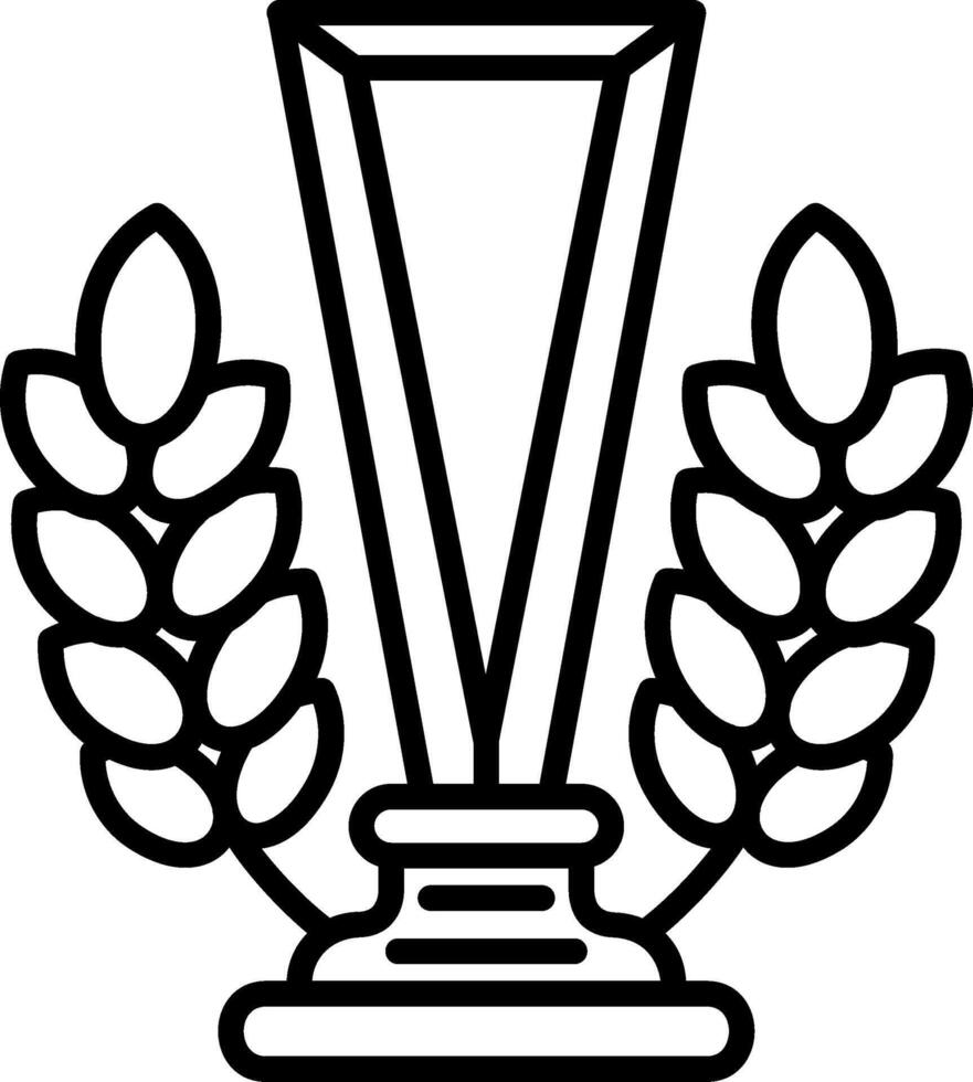 Trophy Cup Line Icon vector