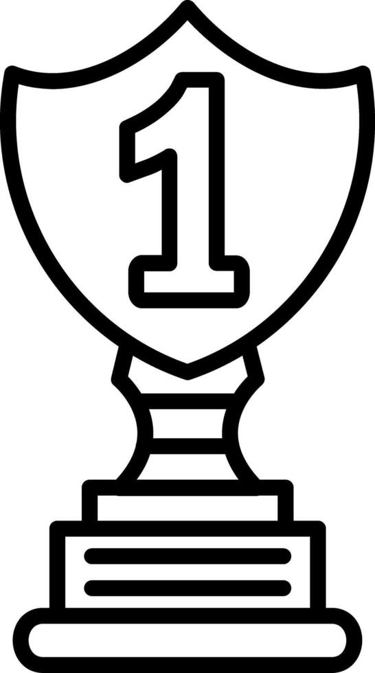 1st Prize Line Icon vector
