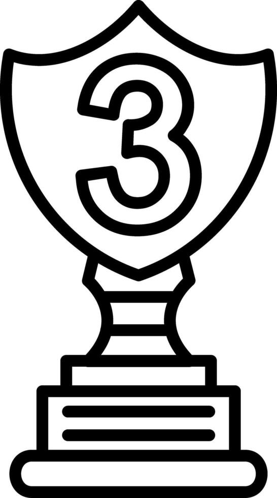3rd Prize Line Icon vector