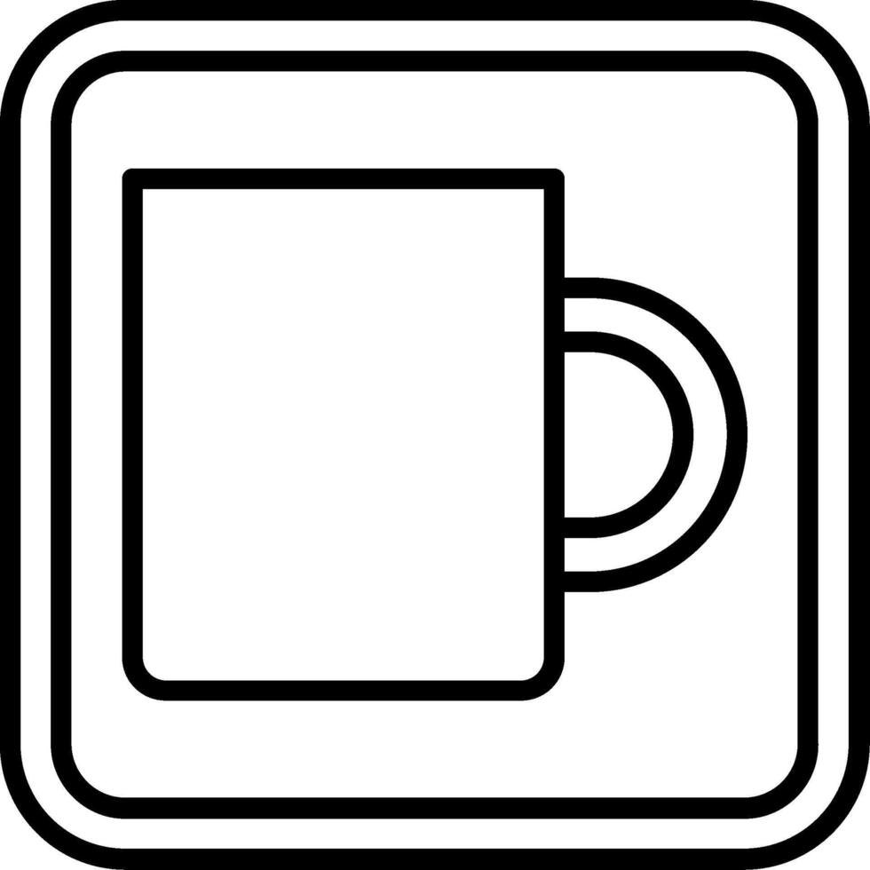 Mug Line Icon vector