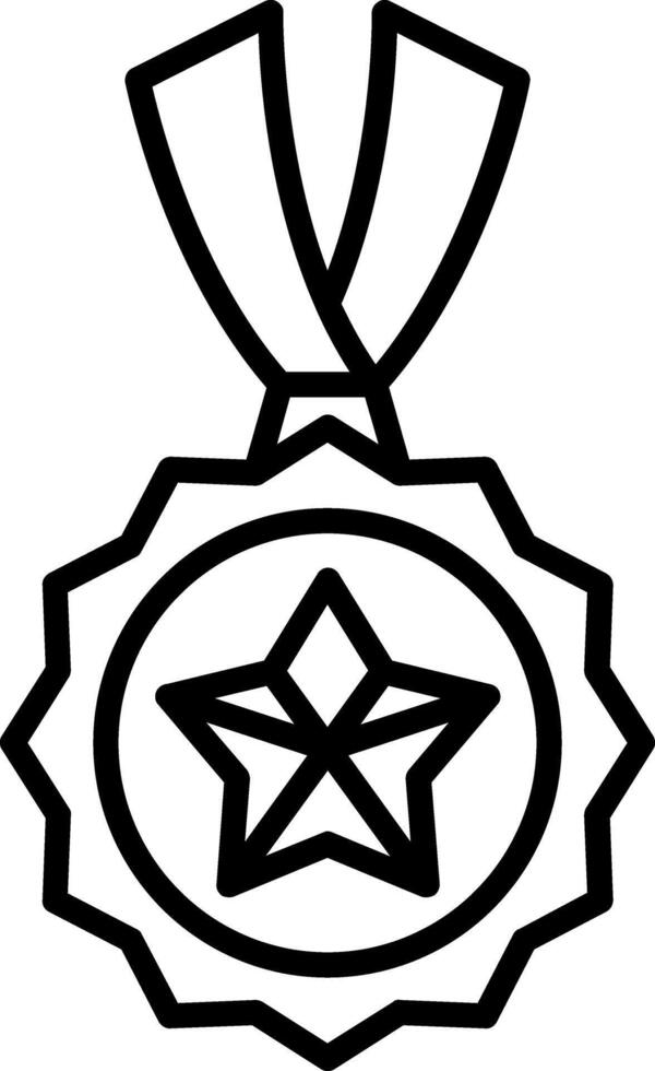 Medal Line Icon vector