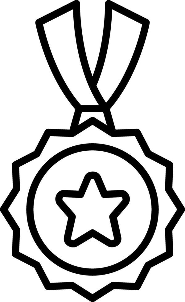 Medal Line Icon vector