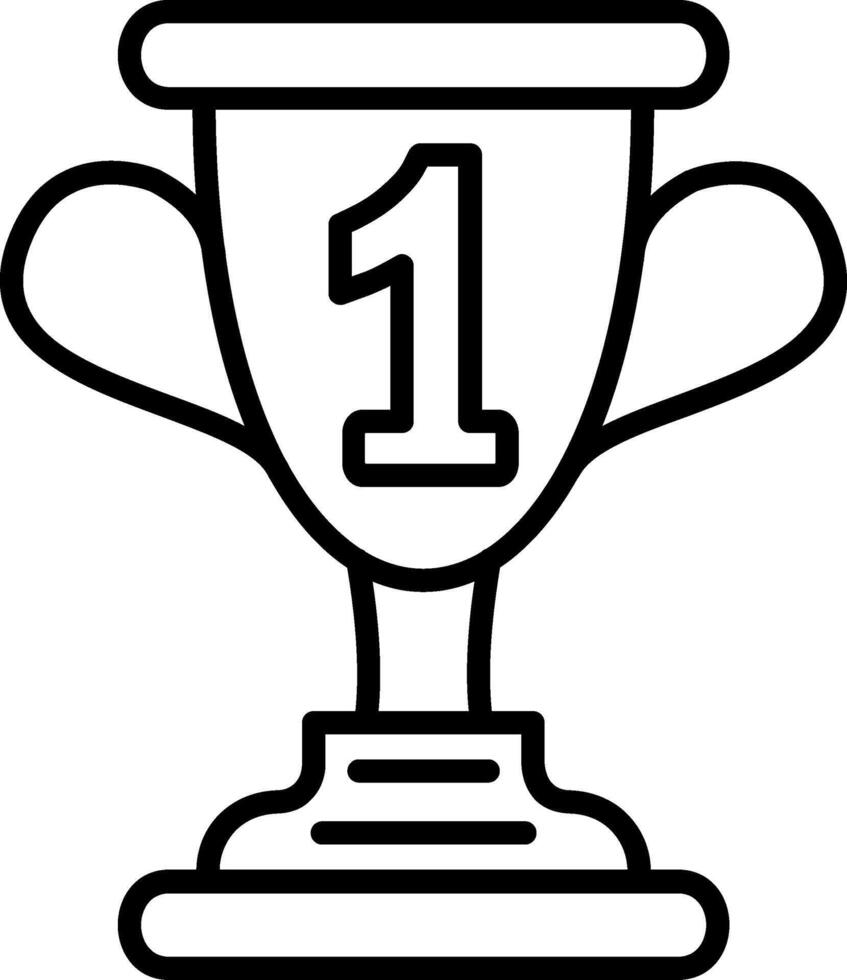 1st Prize Line Icon vector
