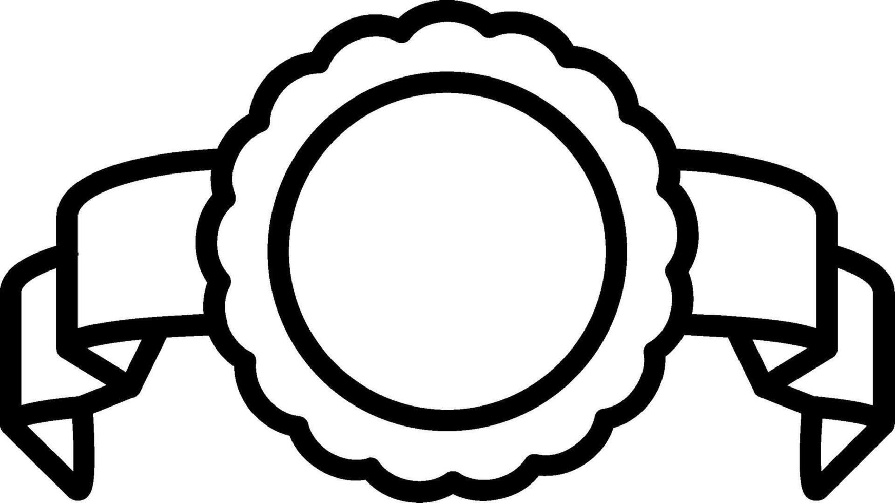Lineal Ribbon Line Icon vector