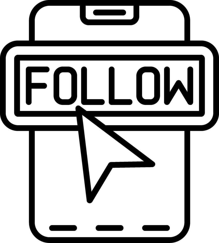 Follow Line Icon vector
