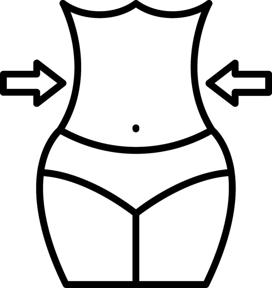Weight Loss Line Icon vector