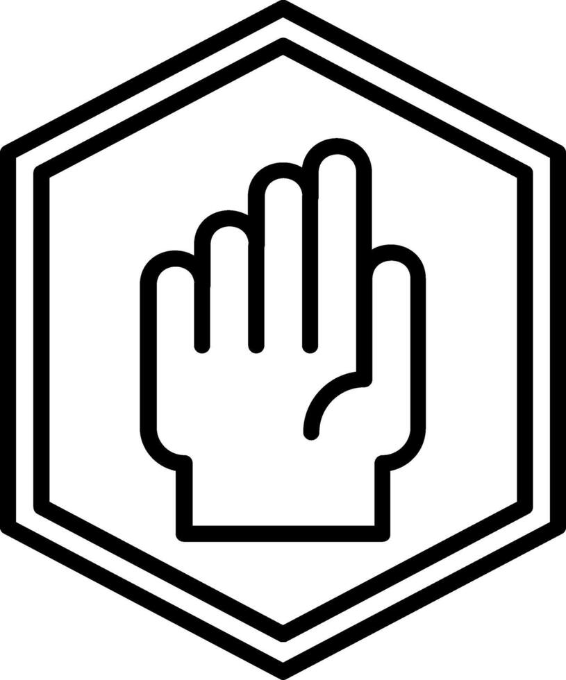 Restricted Area Line Icon vector