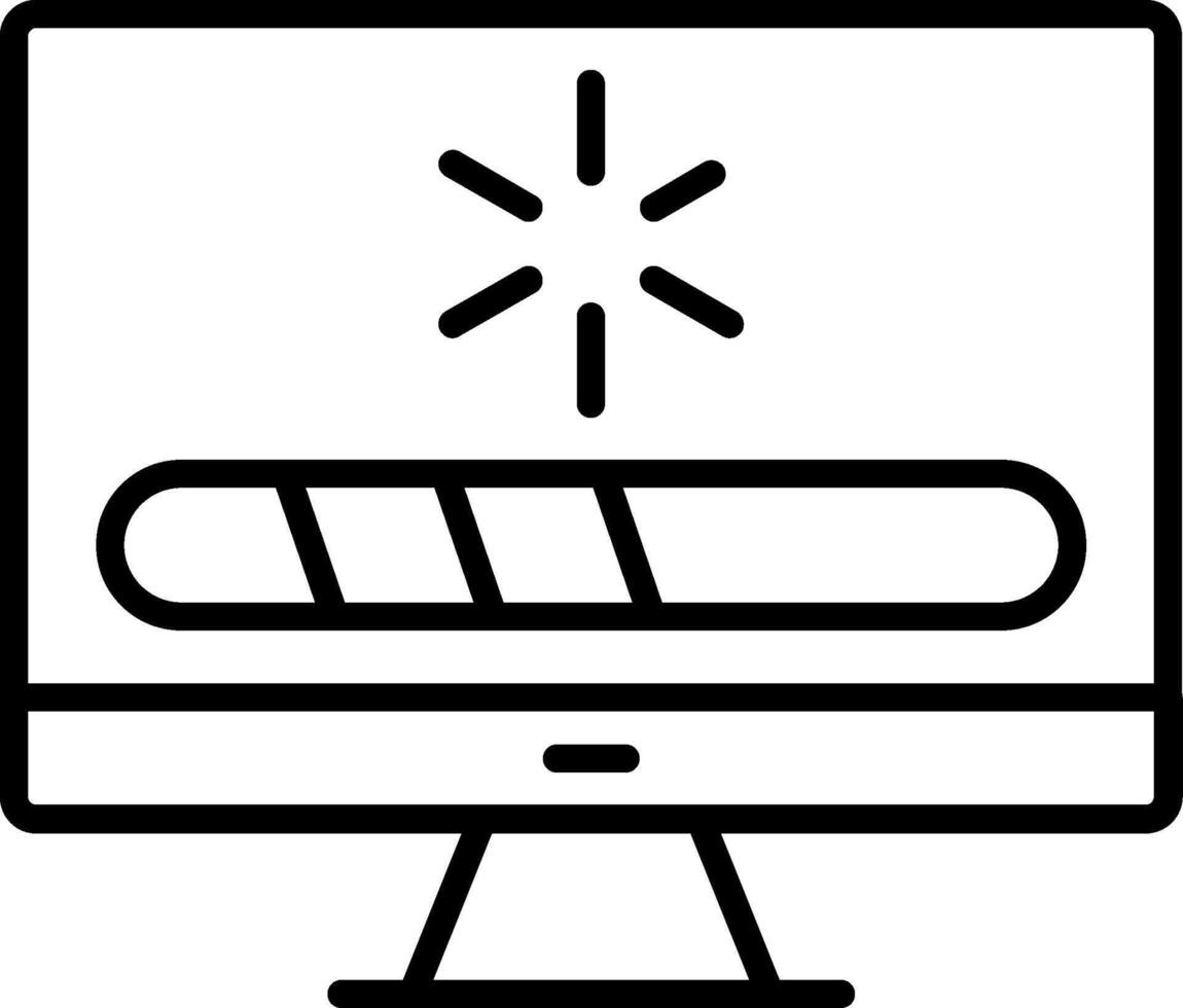 Loading Line Icon vector