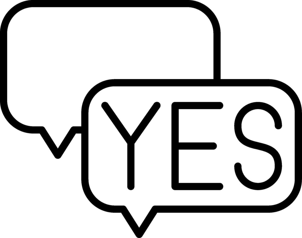 Speech Bubble Line Icon vector