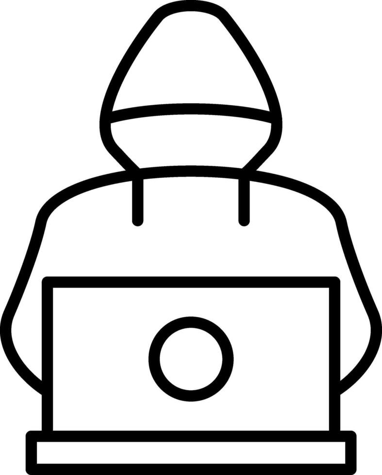 Hacker Line Icon vector