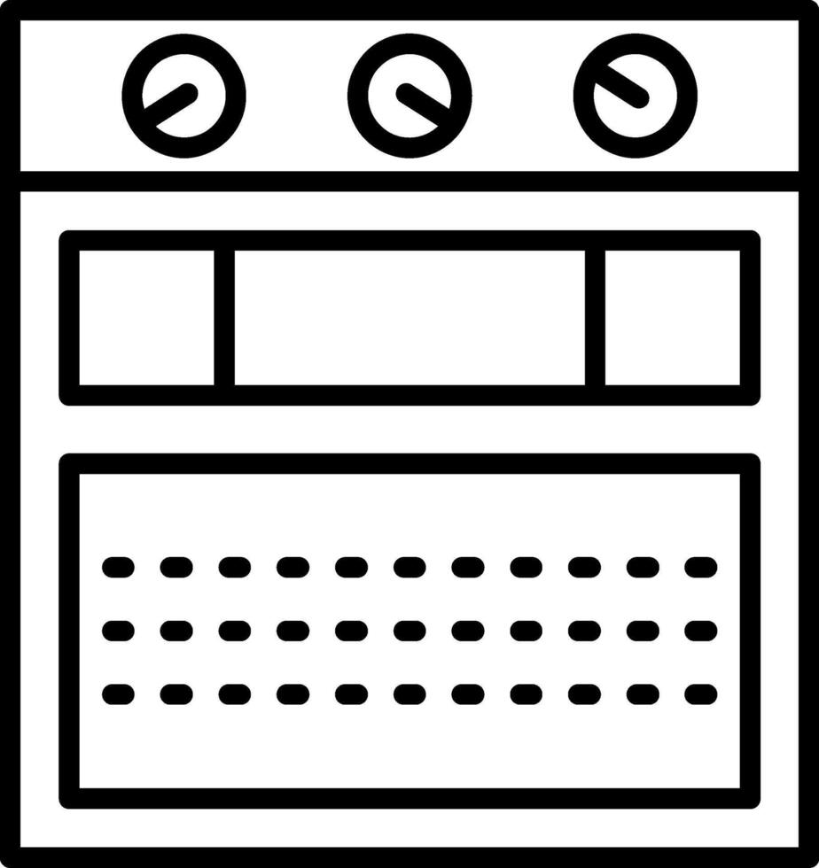 Oven Line Icon vector