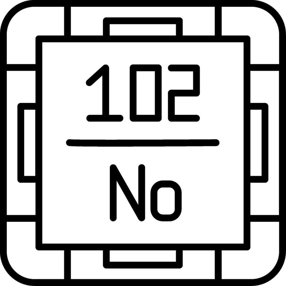 Nobelium Line Icon vector