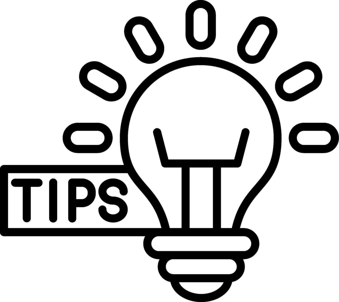 Tips Line Icon vector