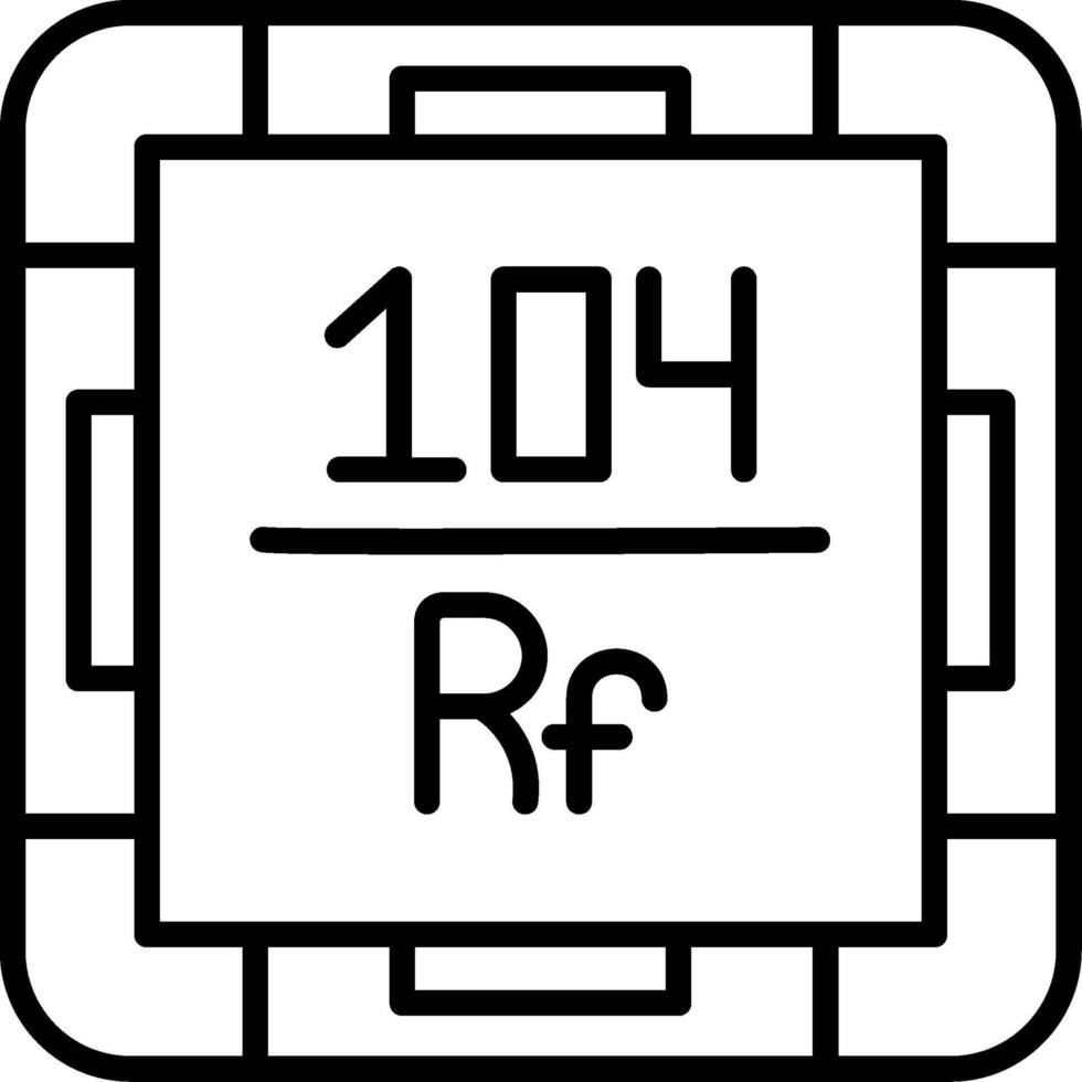 Rutherfordium Line Icon vector