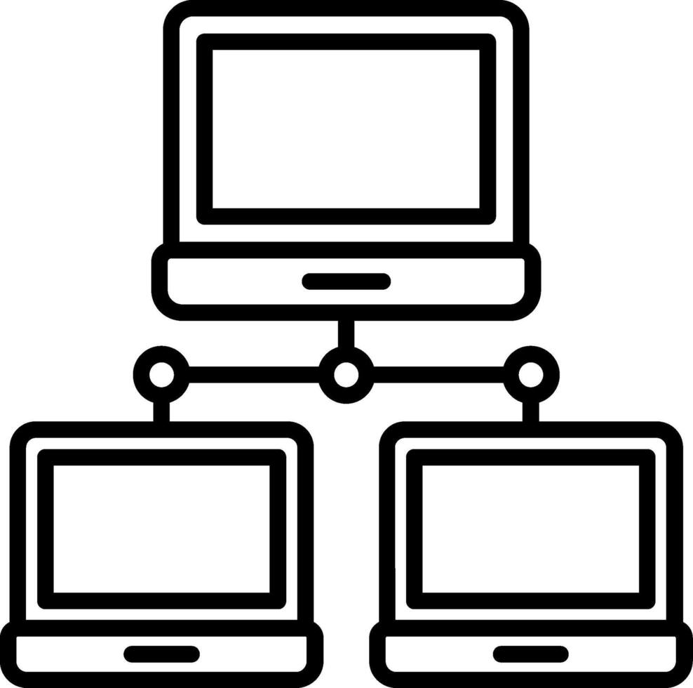 Local Network Line Icon vector