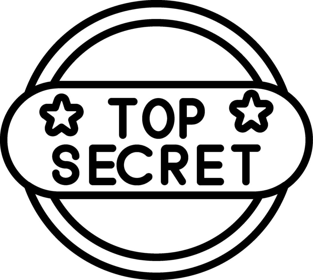 Top Secret Line Icon vector