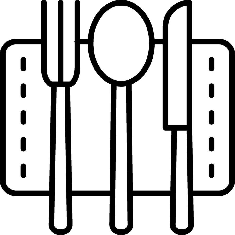 Cutlery Line Icon vector