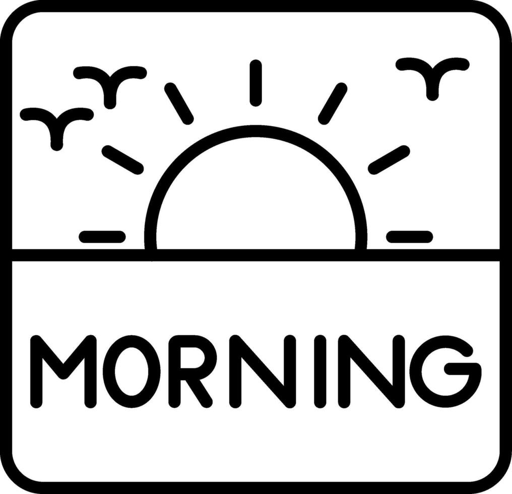 Good Morning Line Icon vector