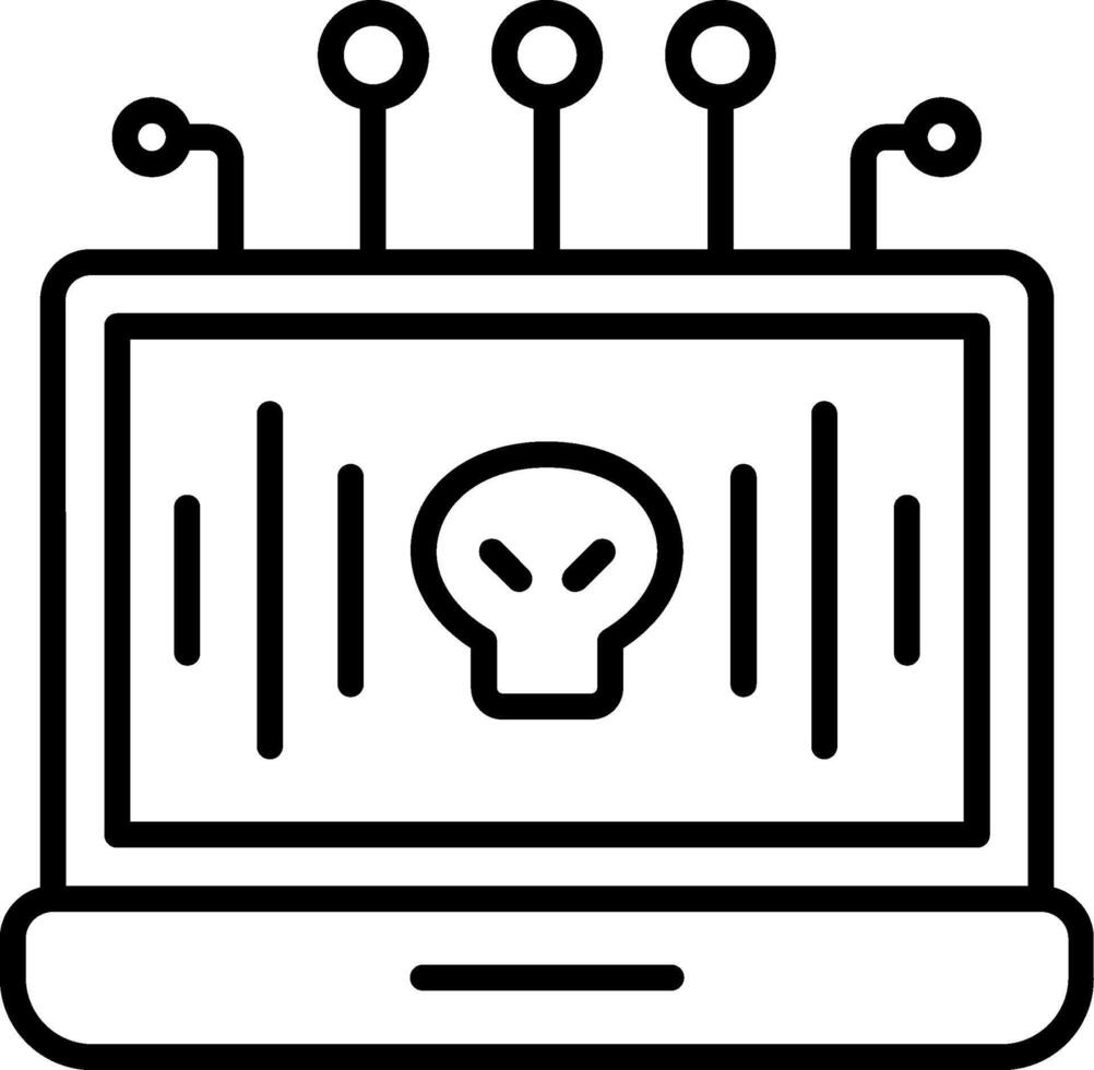 Hacker Line Icon vector