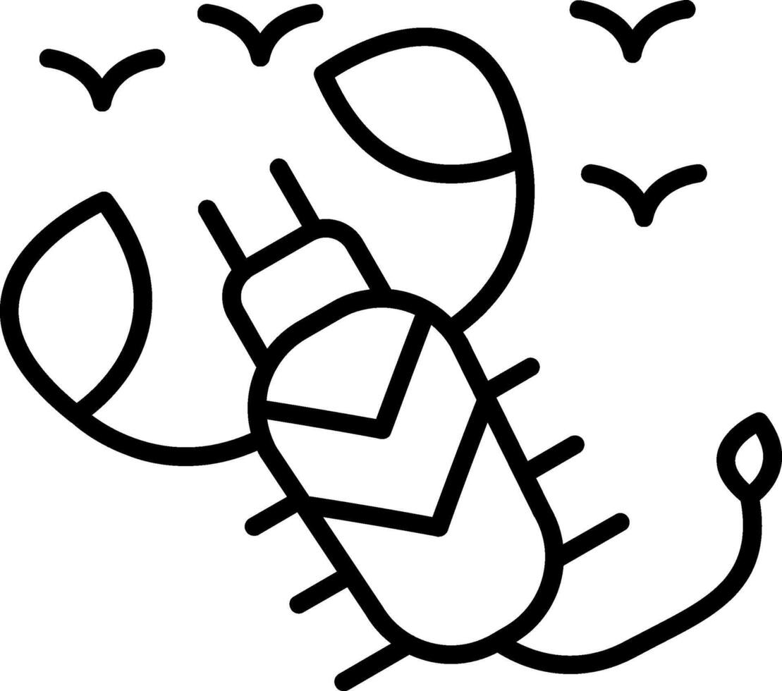 Scorpion Line Icon vector