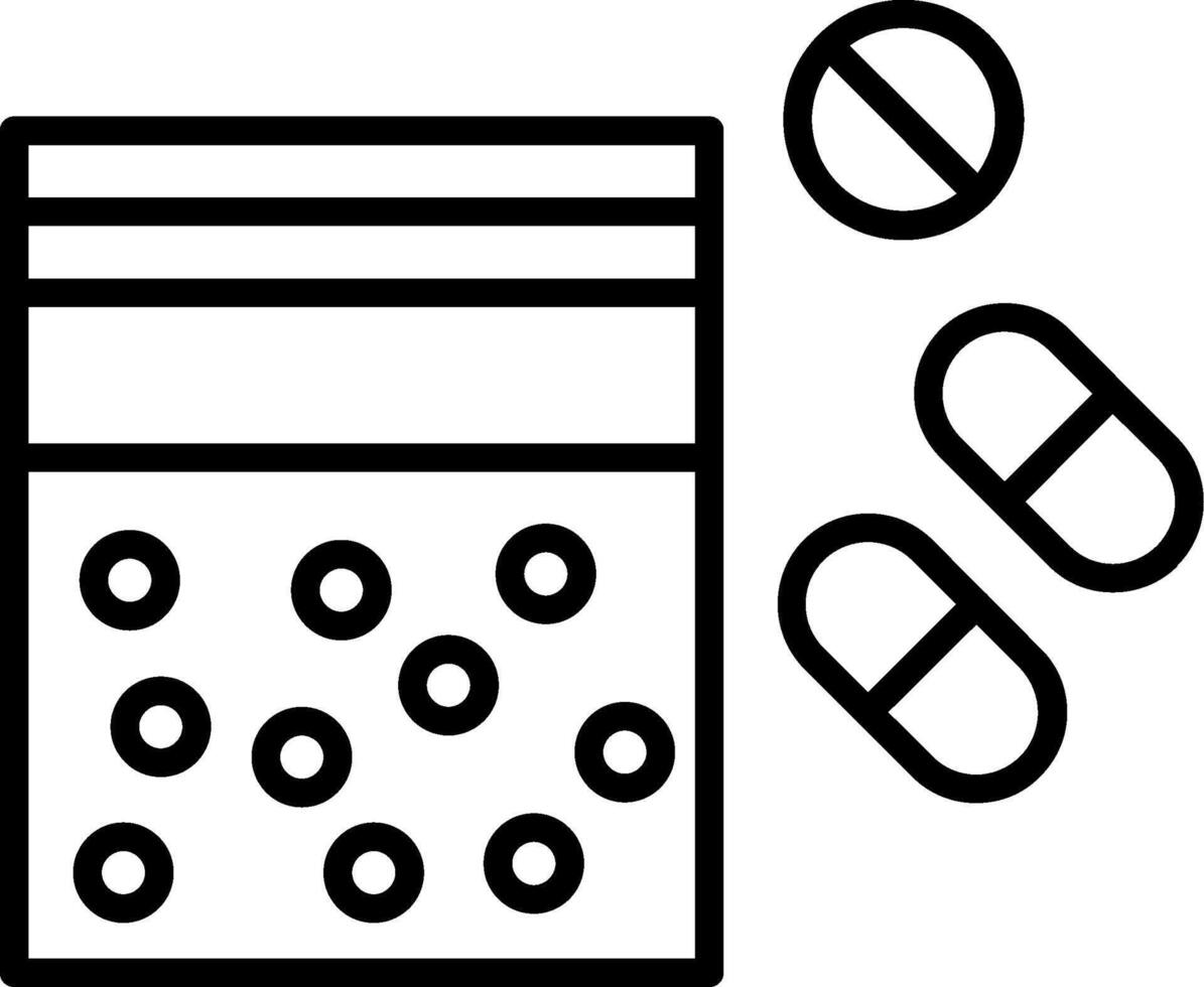 Drug Line Icon vector