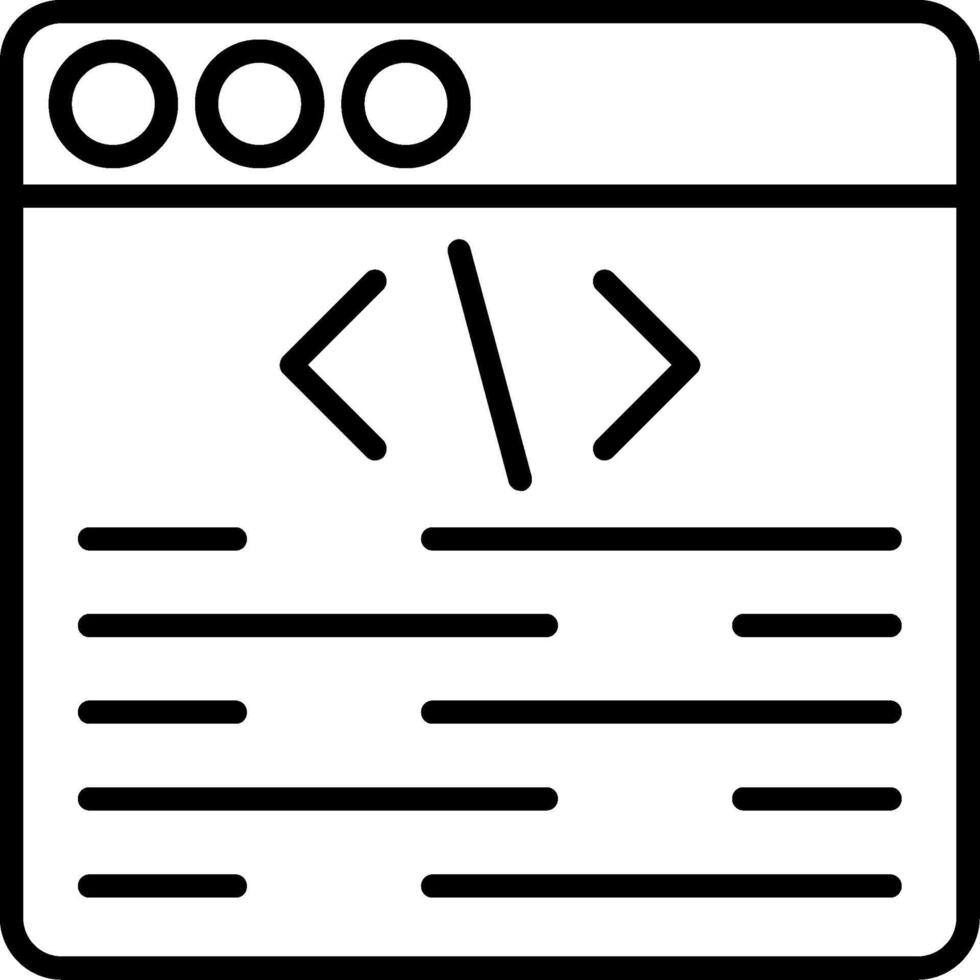 Syntax Analysis Line Icon vector