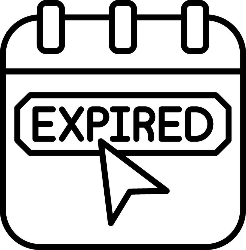 Expired Line Icon vector