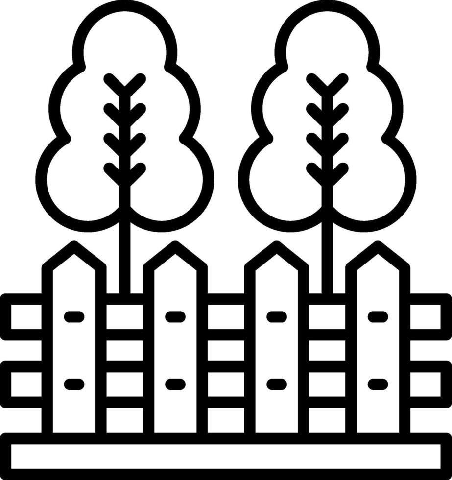 Fence Line Icon vector