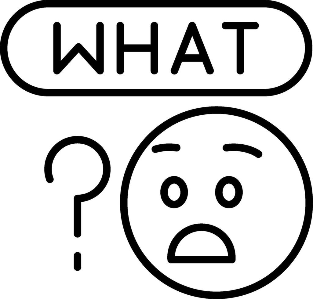 What Line Icon vector