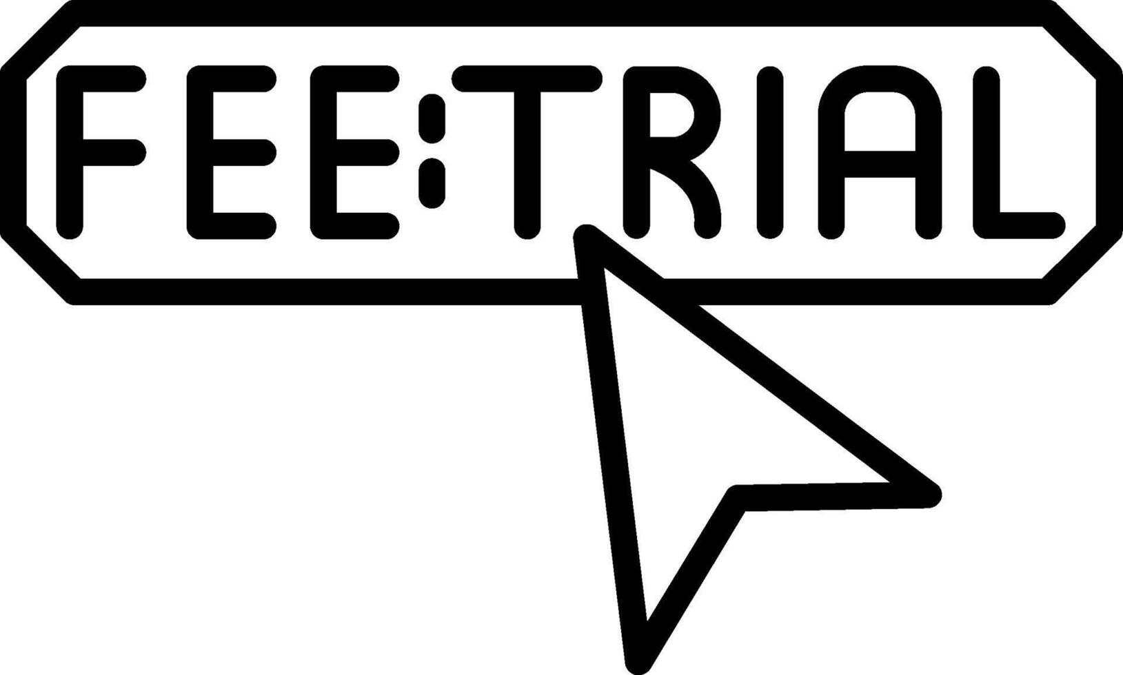 Trial Line Icon vector