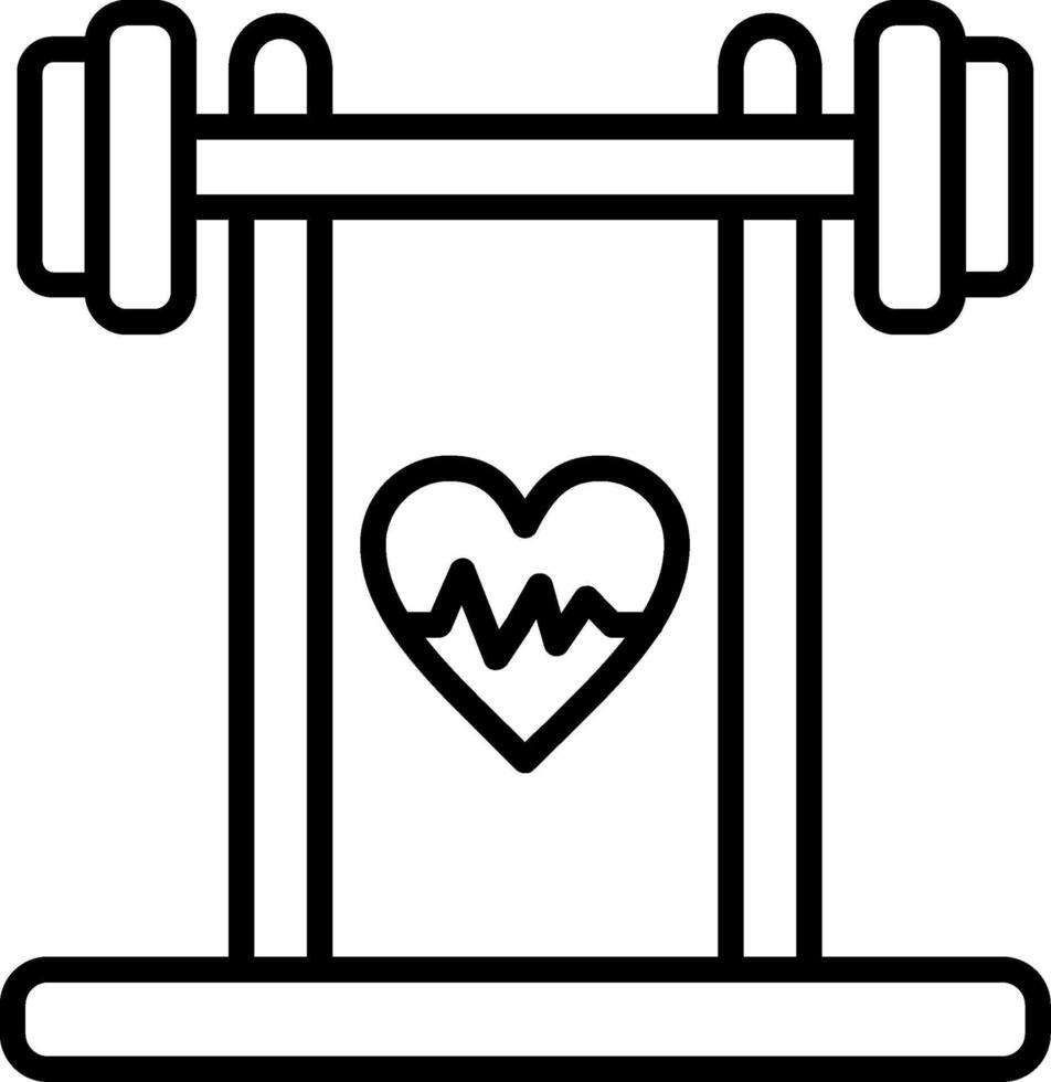 Barbell Line Icon vector