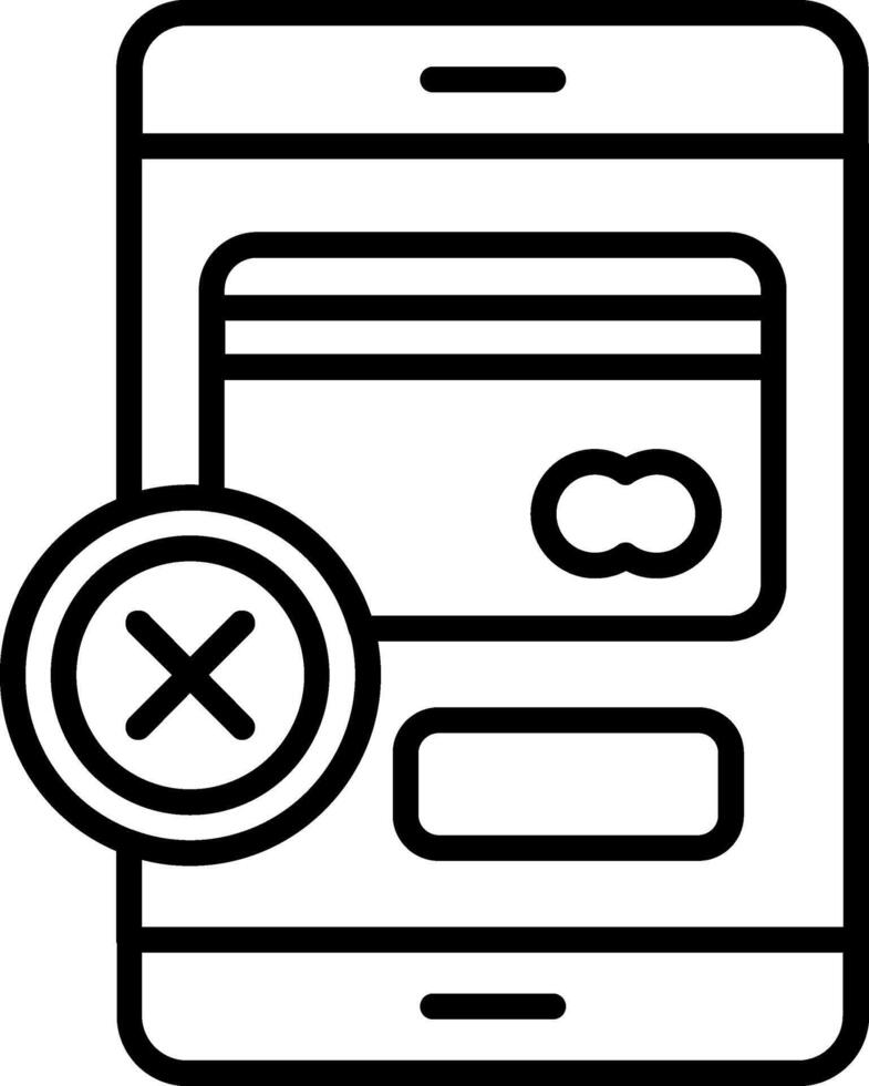 Blocked Line Icon vector
