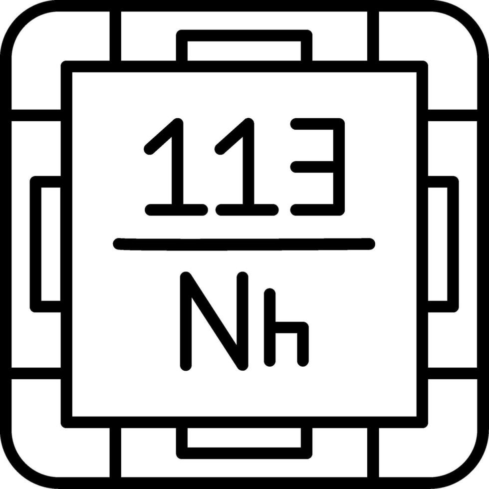 Nihonium Line Icon vector