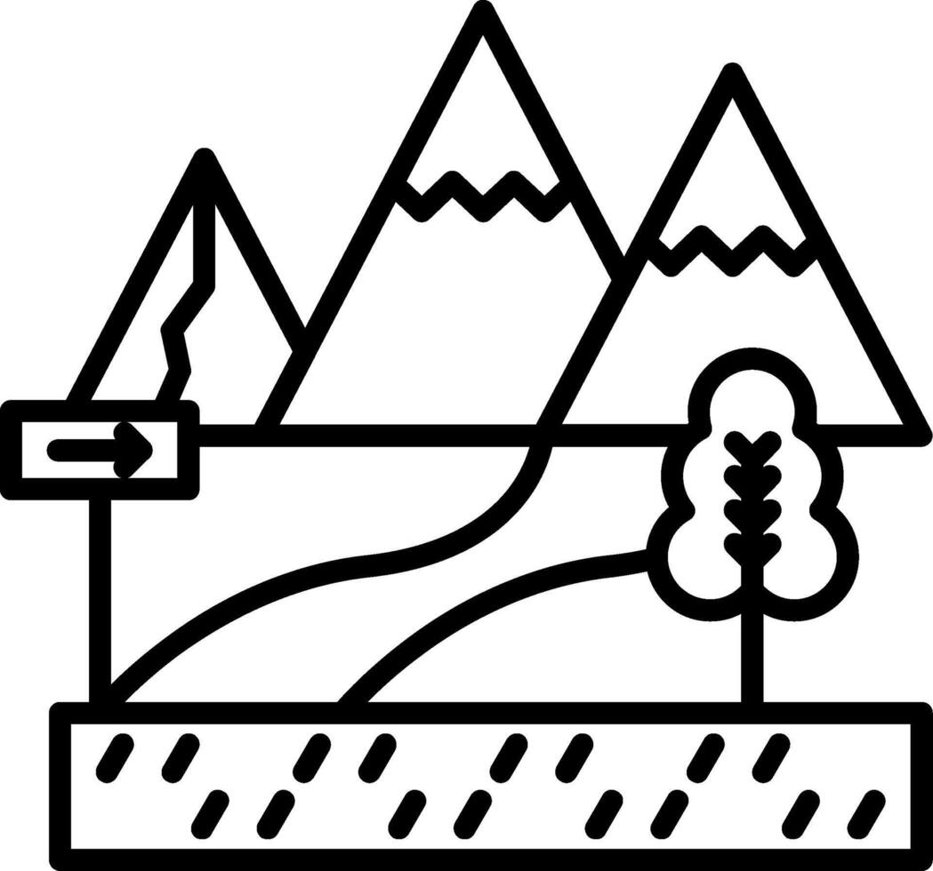 Pathway Line Icon vector