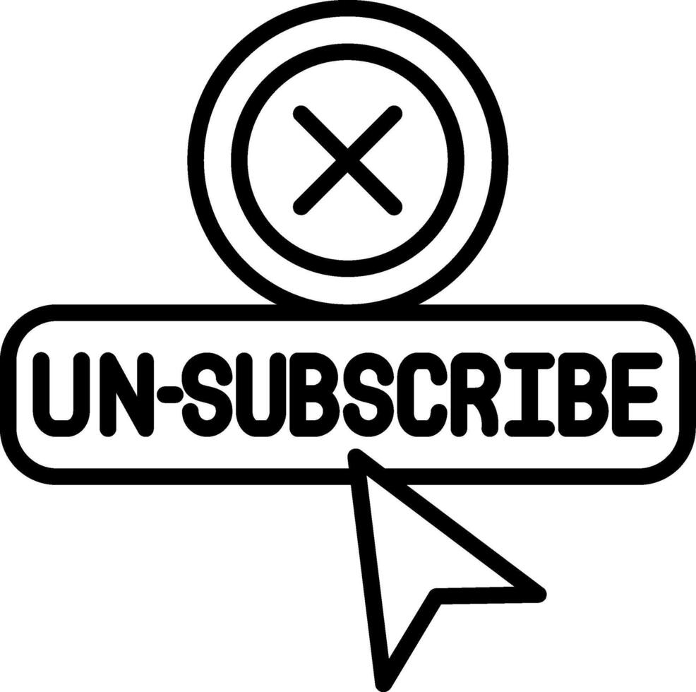 Unsubscribe Line Icon vector