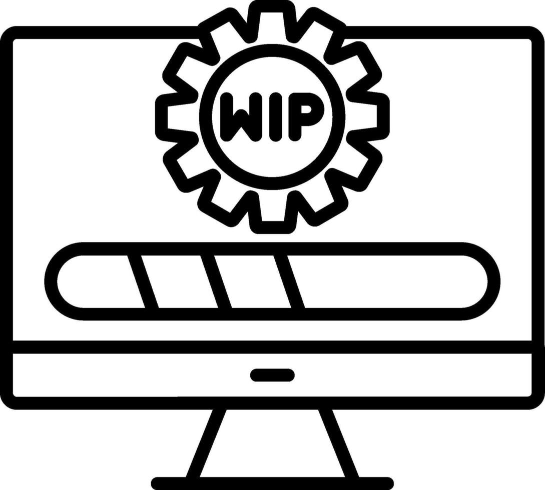 Wip Line Icon vector