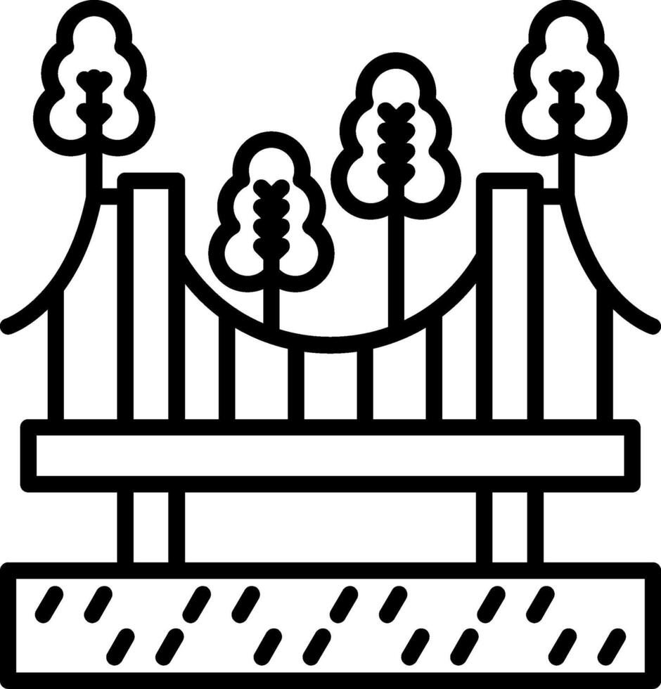 Bridge Line Icon vector