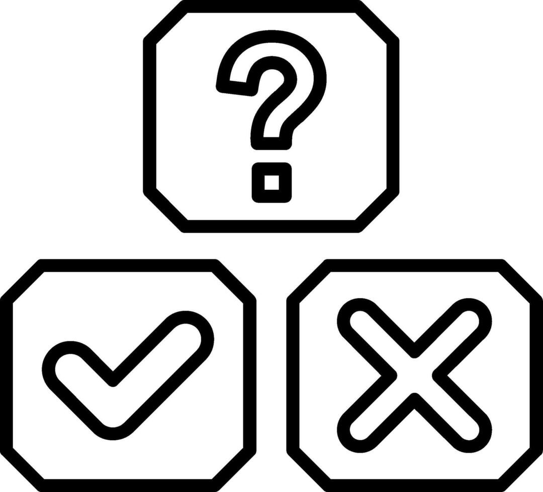 Block Line Icon vector