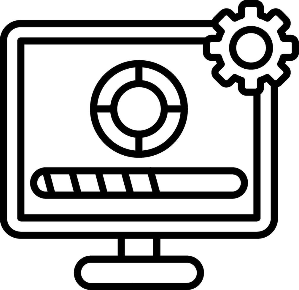 Installation Line Icon vector