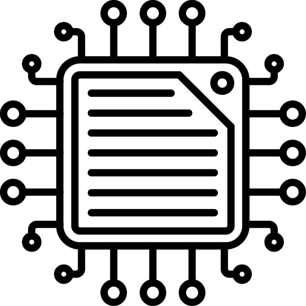 Chip Line Icon vector