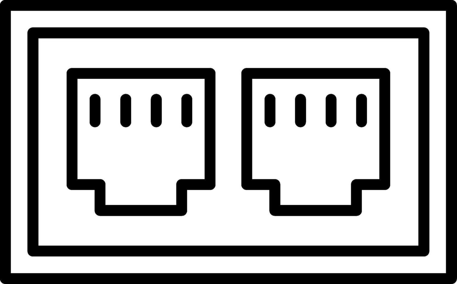 Ethernet Line Icon vector