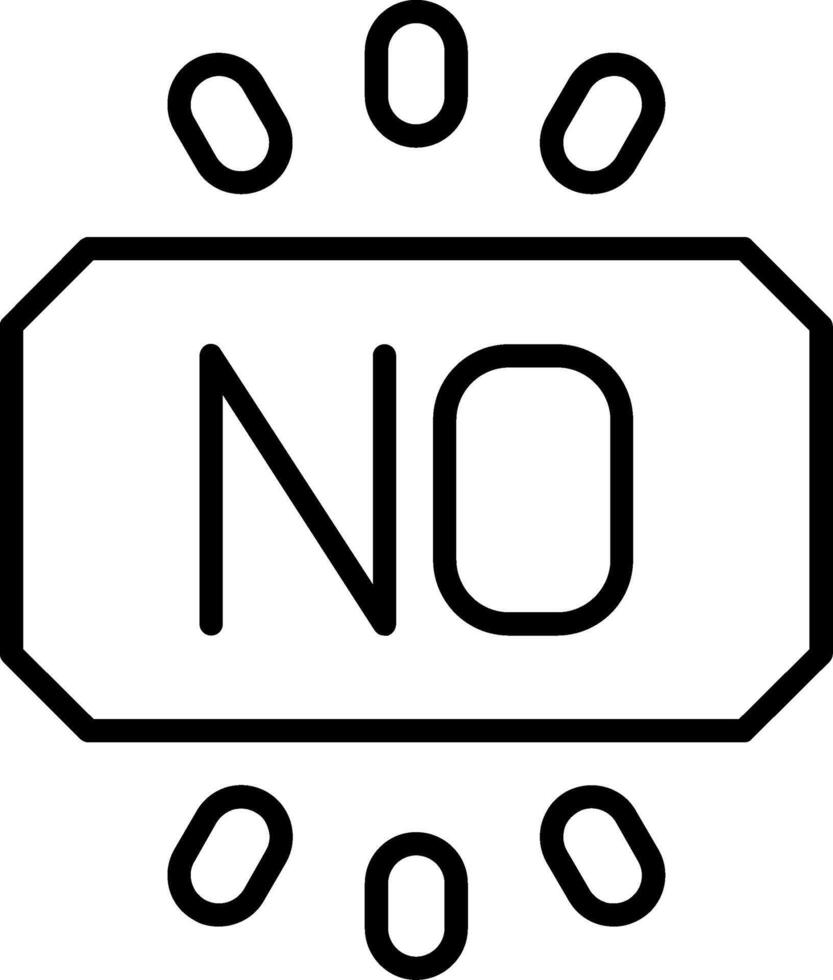 No Line Icon vector