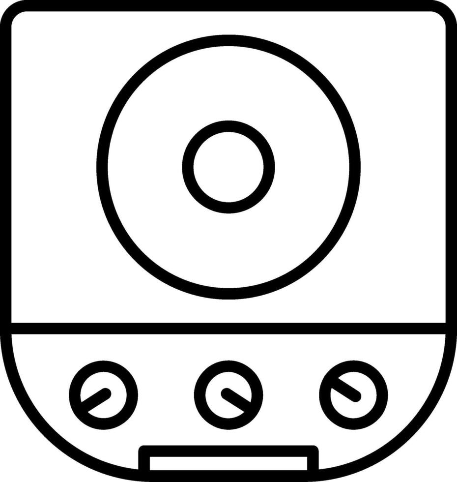 Cooktop Line Icon vector