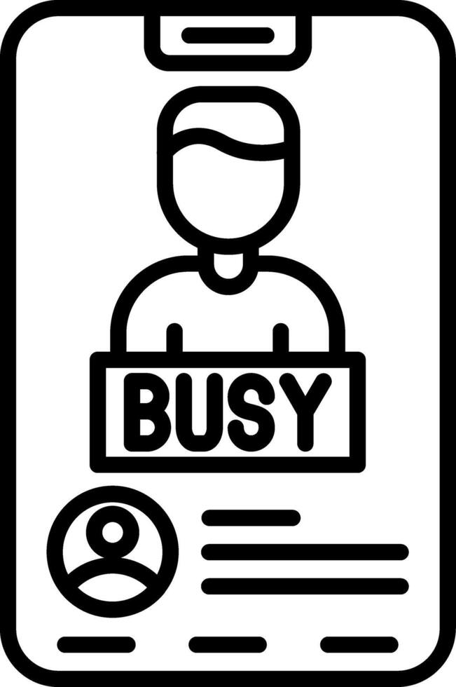Busy Line Icon vector