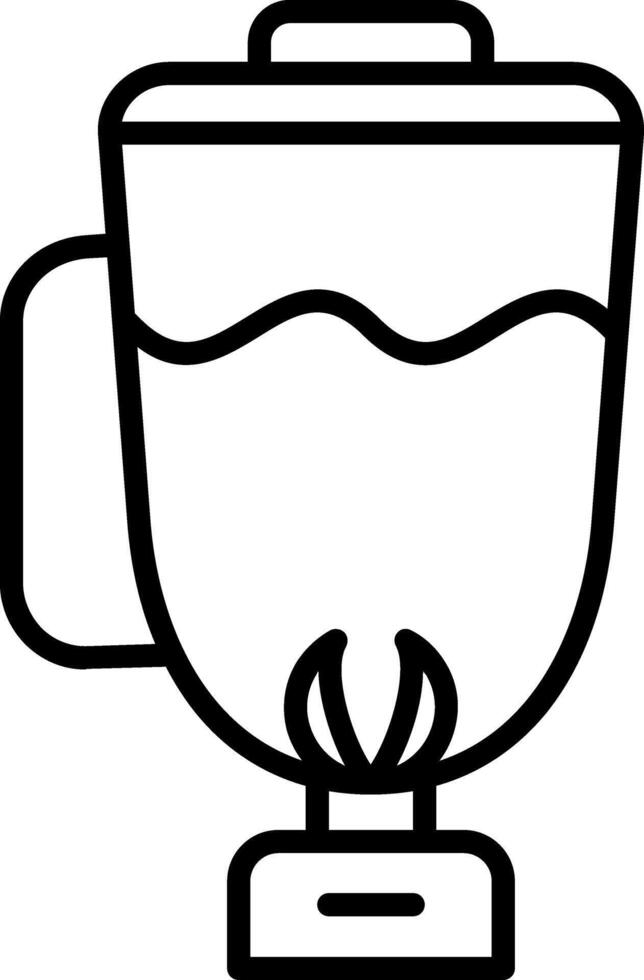 Mixer Jug Line Icon vector