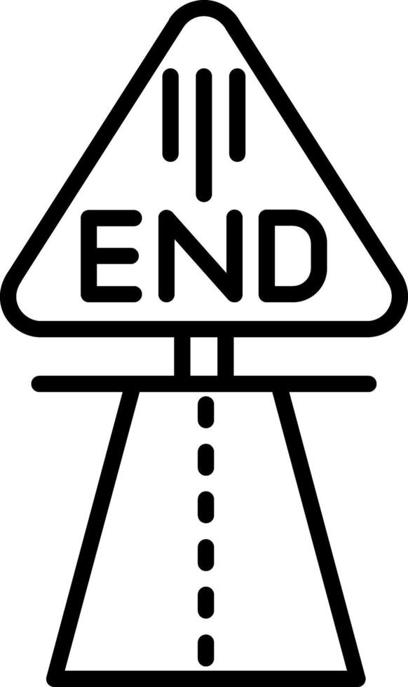 End Line Icon vector