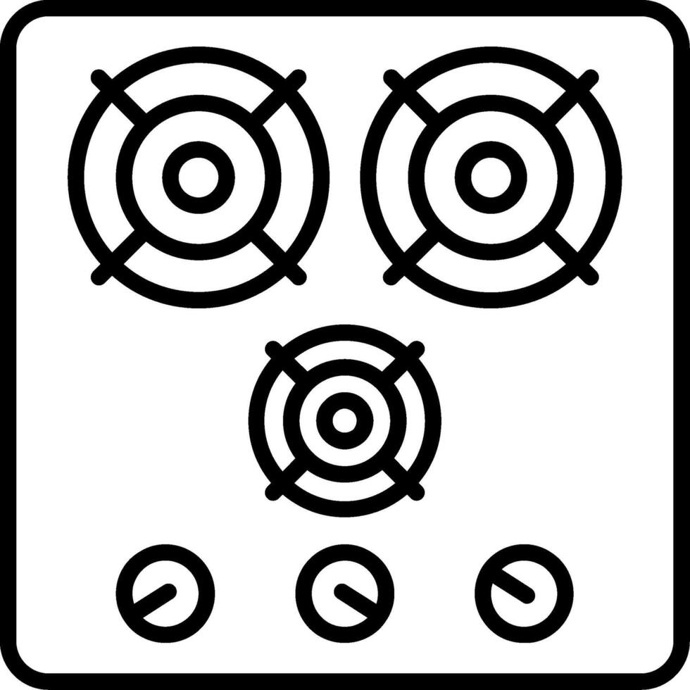 Stove Line Icon vector