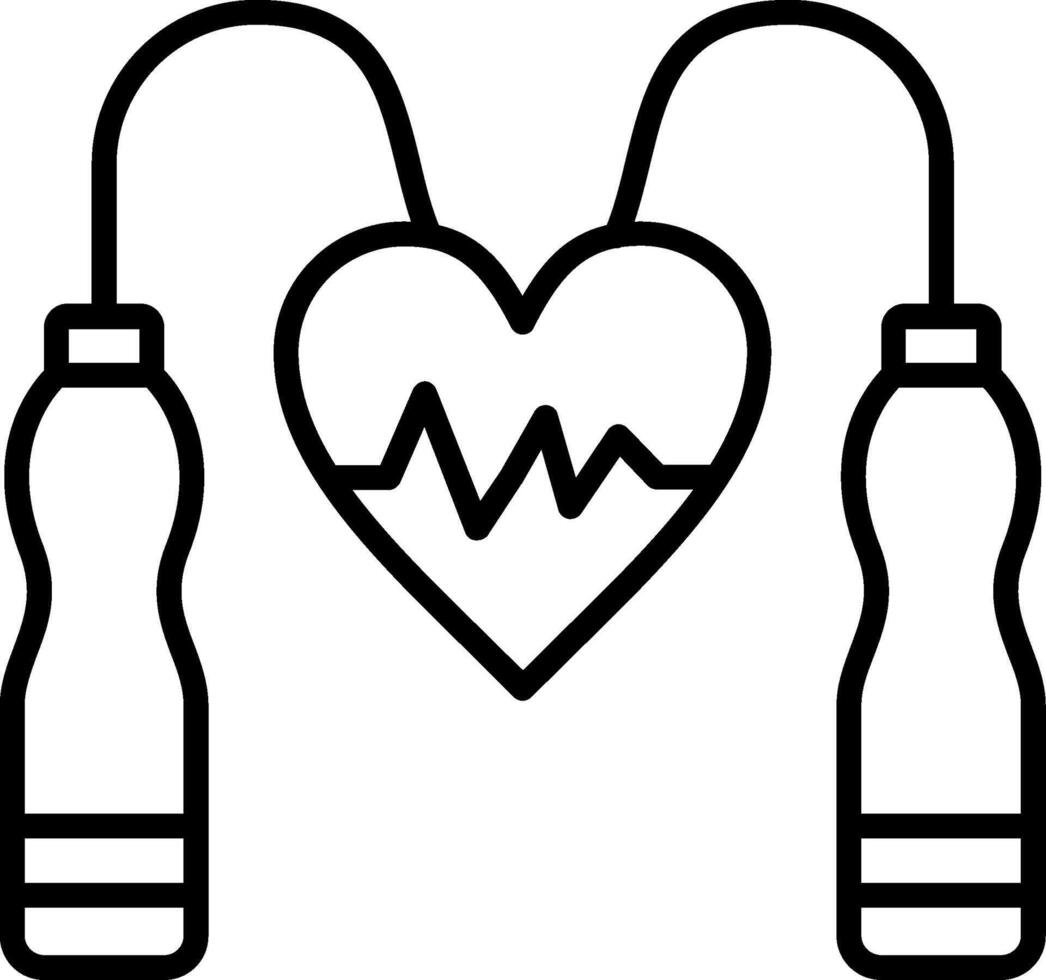 Skipping Rope Line Icon vector