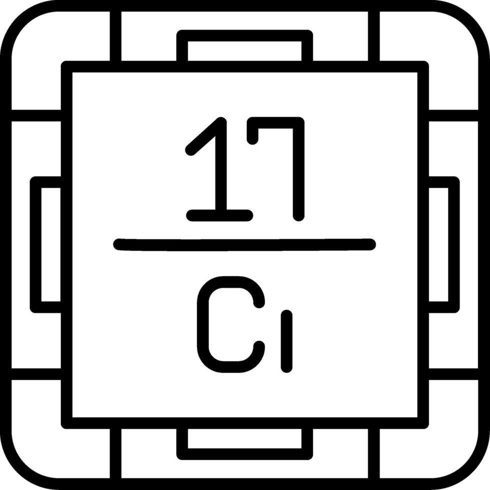 Chlorine Line Icon vector
