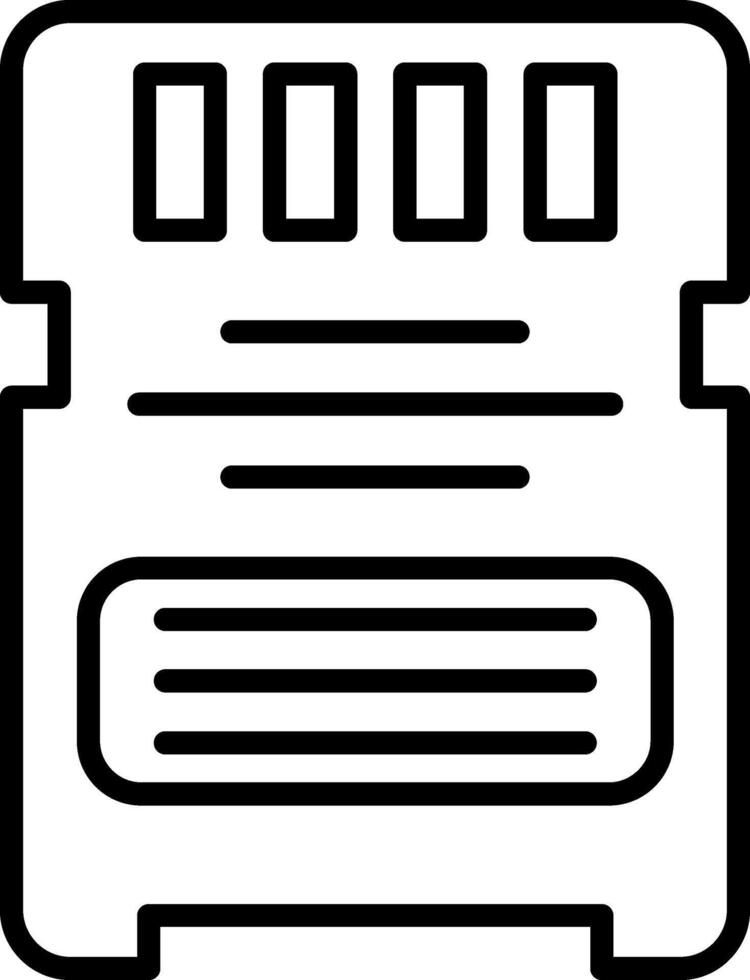 Card Line Icon vector